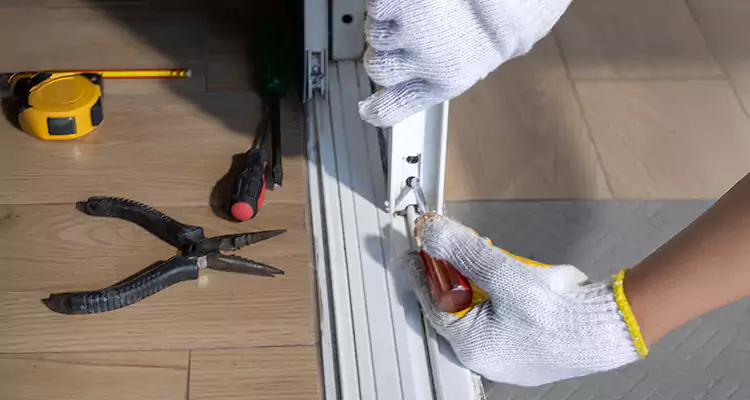 Backyard Sliding Door Track Repair in San Mateo, CA